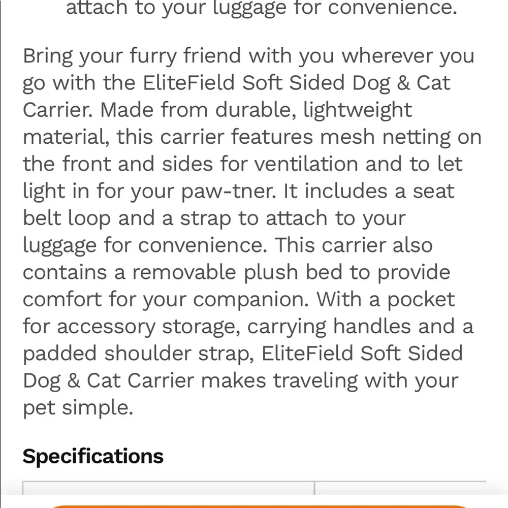 Elite Field Small pet carrier
